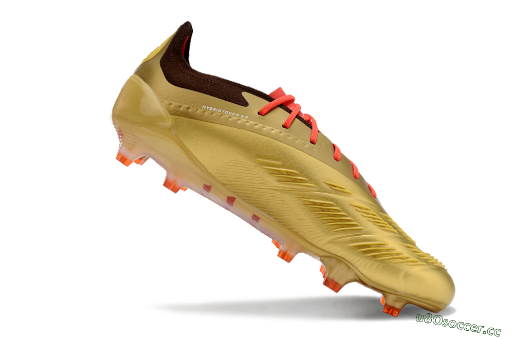 Men's Adidas Predator 24 Elite FG Firm Ground Low-Tops Football Boots - Gold/White/Brown 4