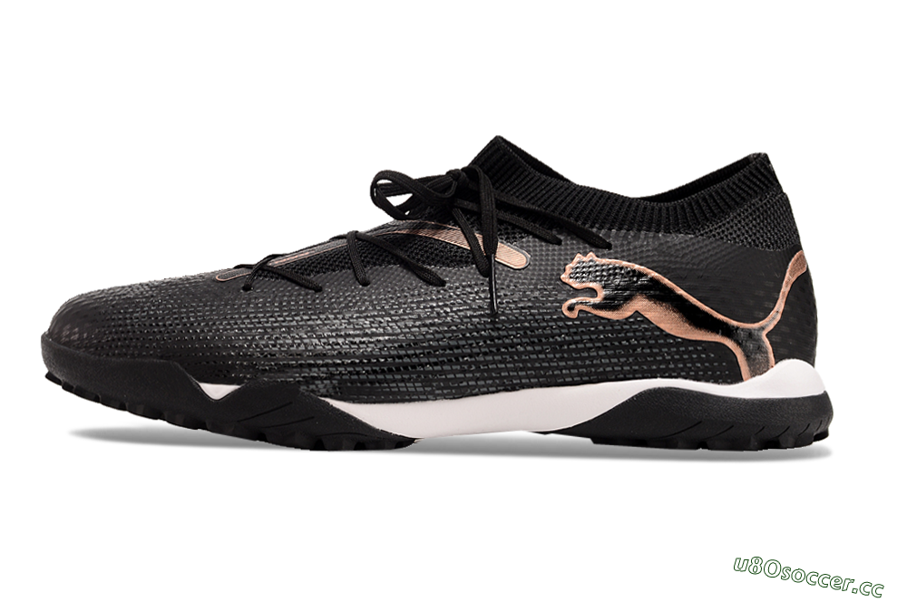 Men's Puma Future Ultimate TF Artificial Turf Low-Tops Football Shoes - Black/Gold/White 0