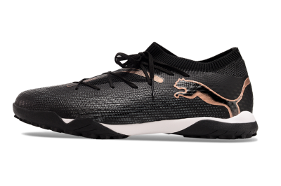 Men's Puma Future Ultimate TF Artificial Turf Low-Tops Football Shoes - Black/Gold/White