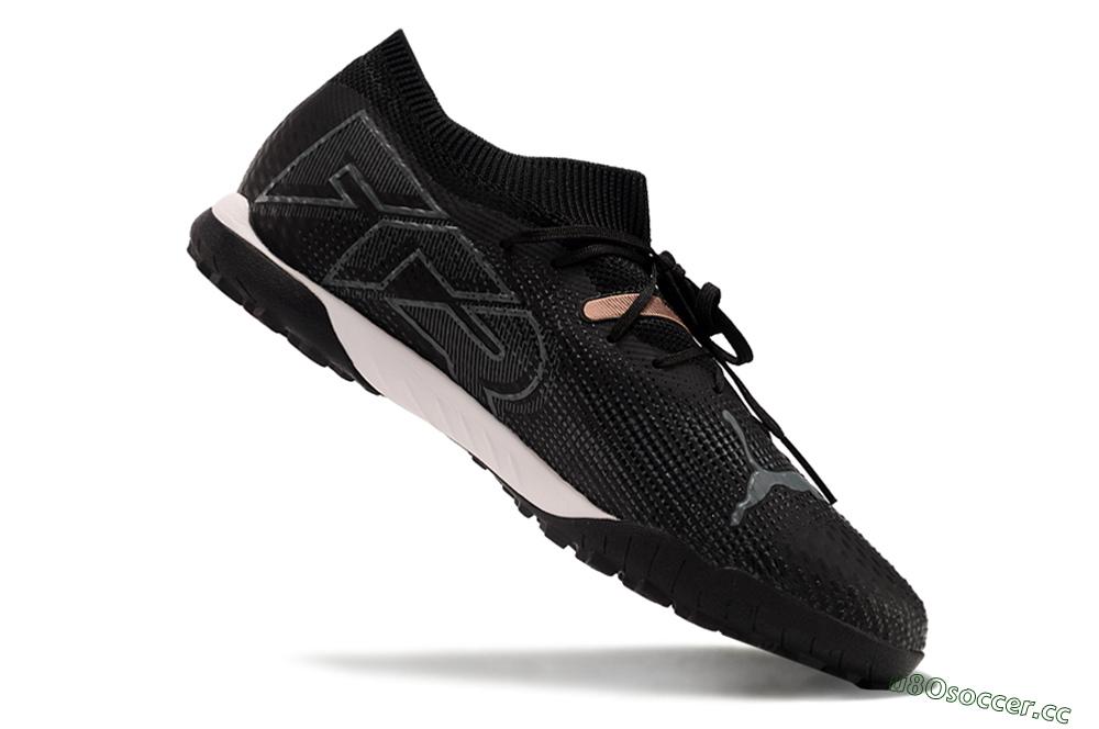 Men's Puma Future Ultimate TF Artificial Turf Low-Tops Football Shoes - Black/Gold/White 4