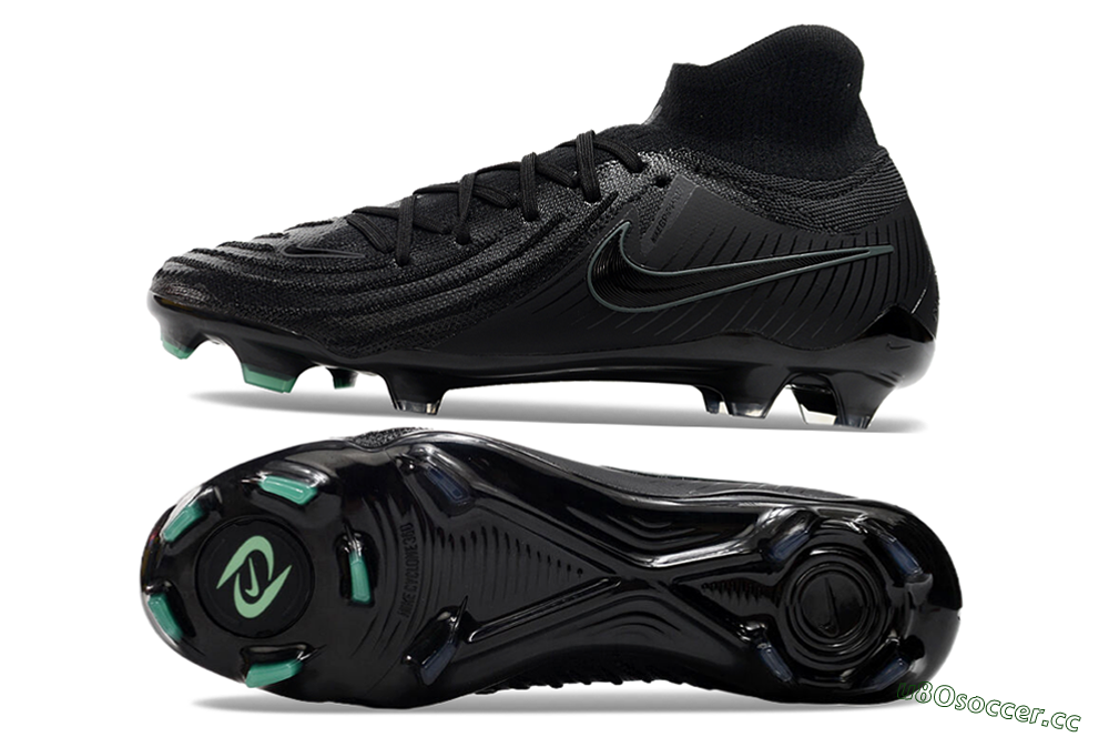 Men's Nike Phantom Luna Elite NU FG Firm Ground High-Tops Football Boots - Black/Blue 6