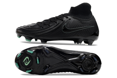 Men's Nike Phantom Luna Elite NU FG Firm Ground High-Tops Football Boots - Black/Blue