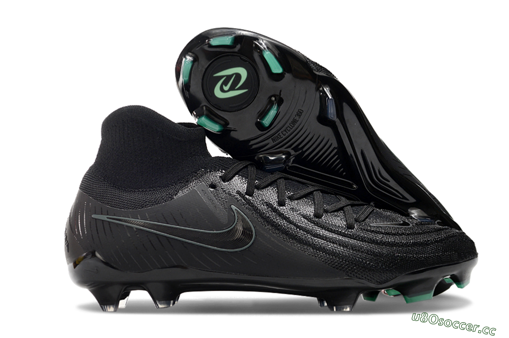 Men's Nike Phantom Luna Elite NU FG Firm Ground High-Tops Football Boots - Black/Blue 1