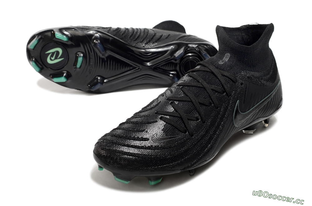 Men's Nike Phantom Luna Elite NU FG Firm Ground High-Tops Football Boots - Black/Blue 0