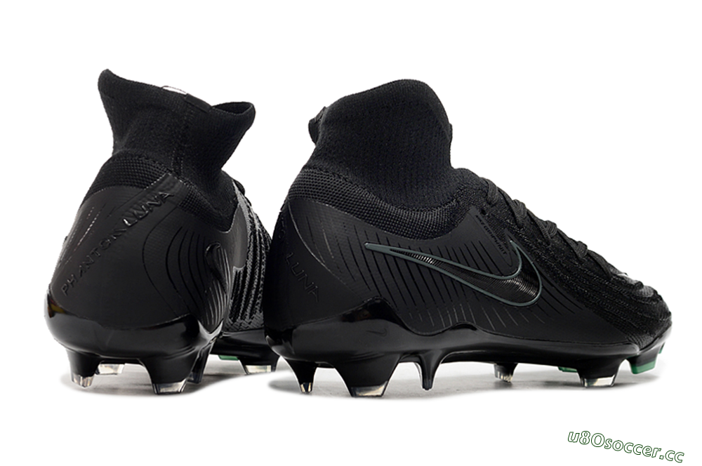 Men's Nike Phantom Luna Elite NU FG Firm Ground High-Tops Football Boots - Black/Blue 5