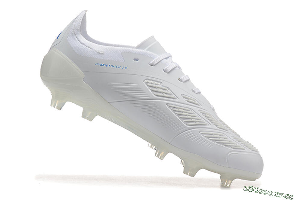 Men's Adidas Predator 24 Elite FG Firm Ground Low-Tops Football Boots - White/Blue 4