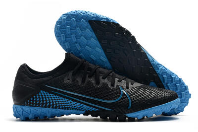 Men's Nike Mercurial Vapor 13 Pro TF Artificial Turf Low-Tops Football Shoes - Black/Blue