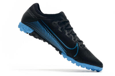 Men's Nike Mercurial Vapor 13 Pro TF Artificial Turf Low-Tops Football Shoes - Black/Blue