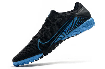 Men's Nike Mercurial Vapor 13 Pro TF Artificial Turf Low-Tops Football Shoes - Black/Blue