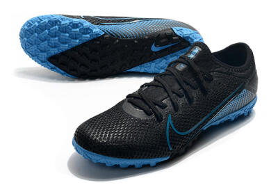 Men's Nike Mercurial Vapor 13 Pro TF Artificial Turf Low-Tops Football Shoes - Black/Blue