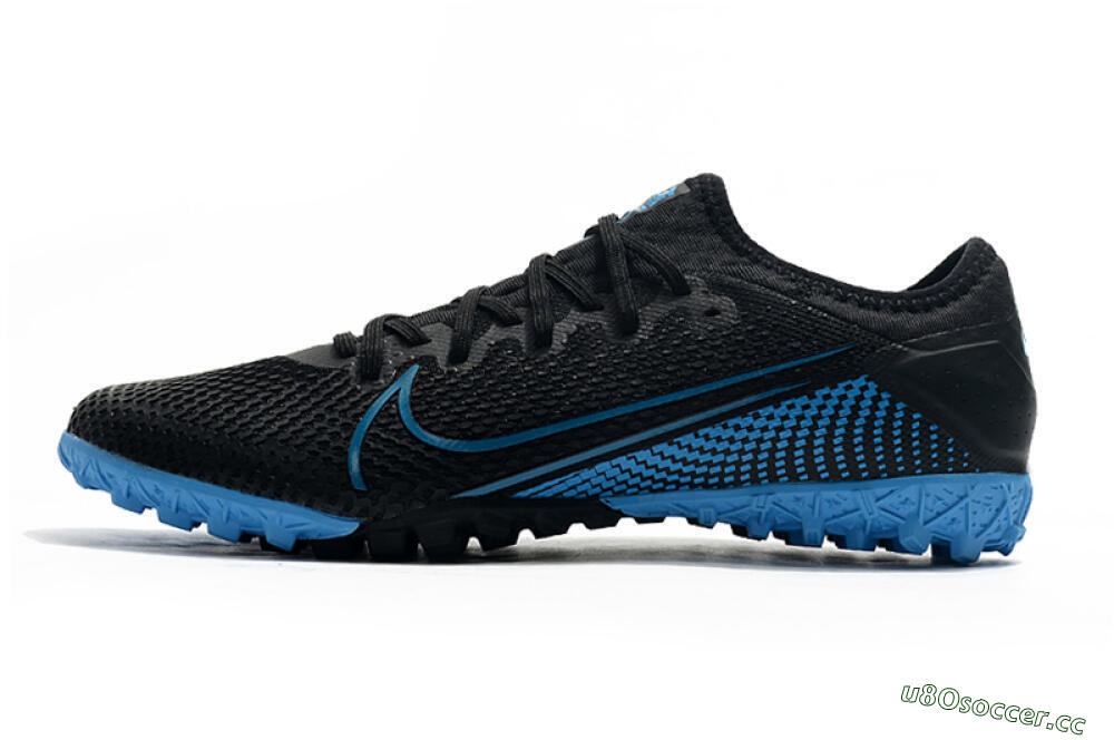 Men's Nike Mercurial Vapor 13 Pro TF Artificial Turf Low-Tops Football Shoes - Black/Blue 0