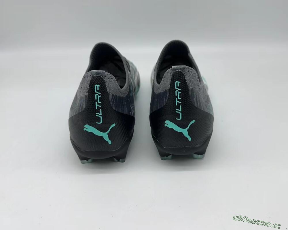 Men's Puma Ultra Ultimate FG Firm Ground Low-Tops Football Boots - Black/Jade