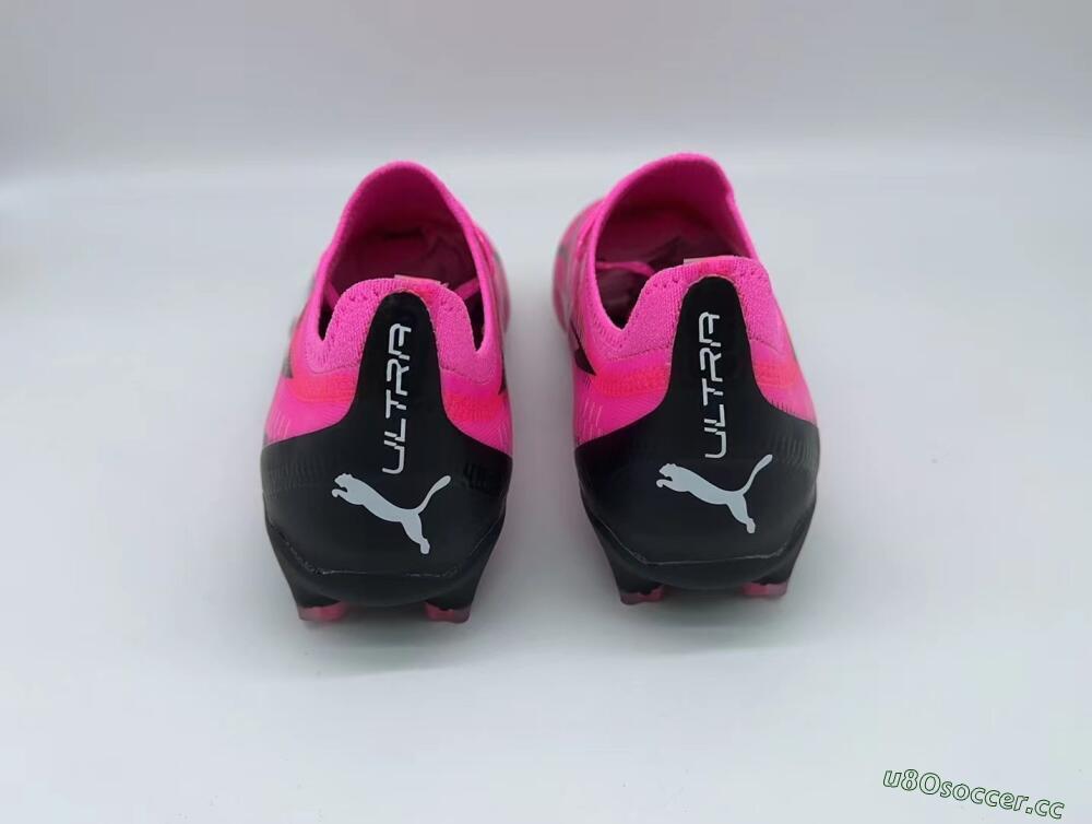 Men's Puma Ultra Ultimate FG Firm Ground Low-Tops Football Boots - Pink/White/Black