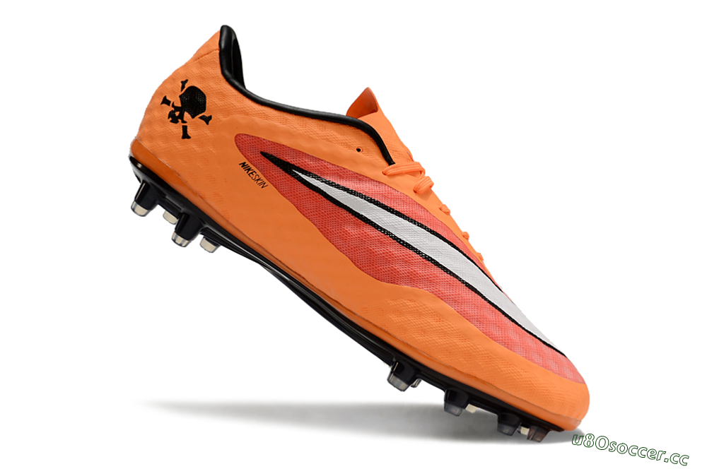 Men's Nike Hypervenom Phantom FG Firm Ground Low-Tops Football Boots - Orange/White 4