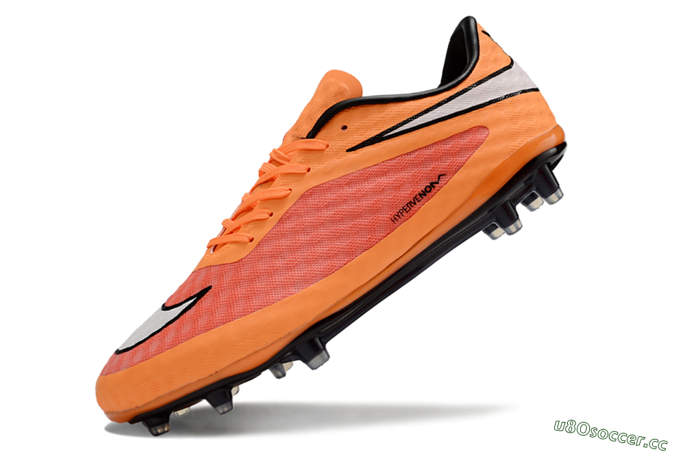 Men's Nike Hypervenom Phantom FG Firm Ground Low-Tops Football Boots - Orange/White 5