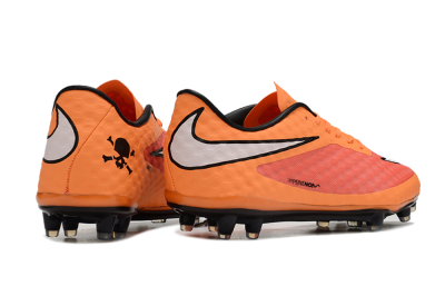 Men's Nike Hypervenom Phantom FG Firm Ground Low-Tops Football Boots - Orange/White
