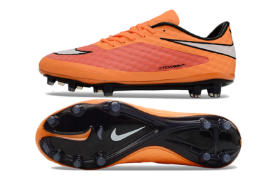 Men's Nike Hypervenom Phantom FG Firm Ground Low-Tops Football Boots - Orange/White
