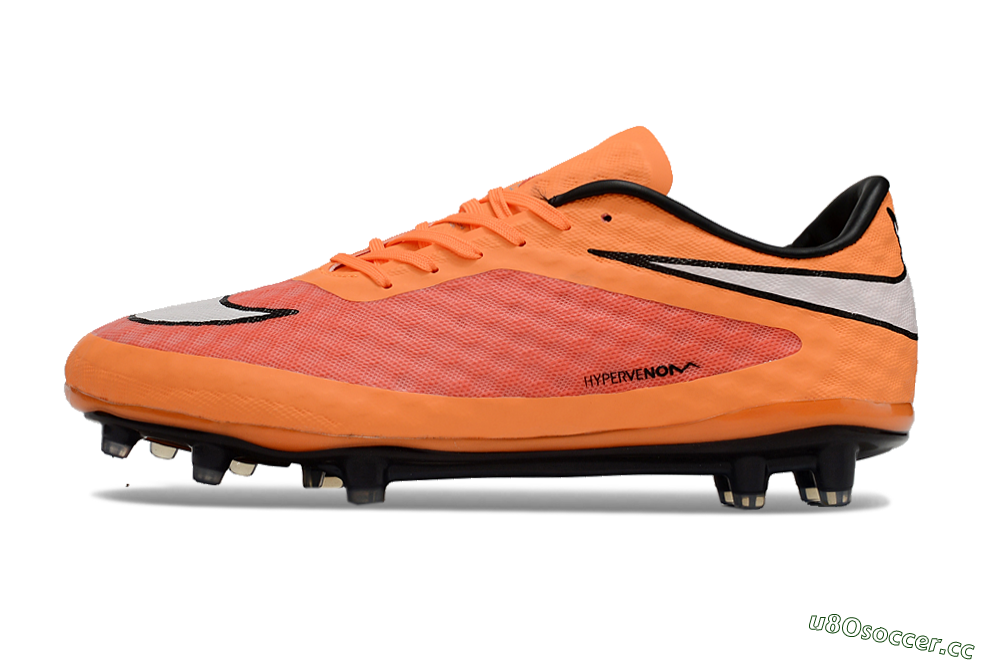 Men's Nike Hypervenom Phantom FG Firm Ground Low-Tops Football Boots - Orange/White 0