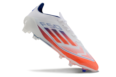 Men's Adidas F50 Elite FG Firm Ground Low-Tops Football Boots - Red/Blue/White
