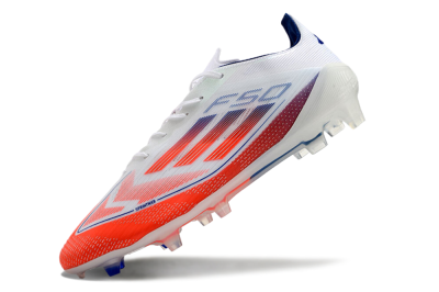 Men's Adidas F50 Elite FG Firm Ground Low-Tops Football Boots - Red/Blue/White