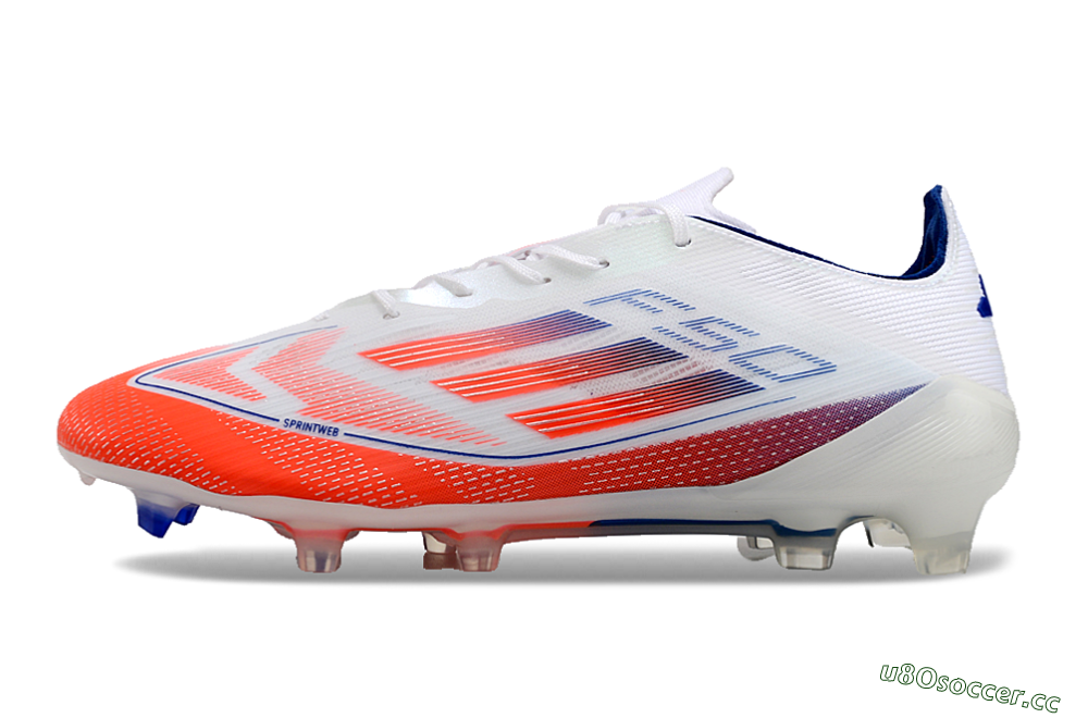 Men's Adidas F50 Elite FG Firm Ground Low-Tops Football Boots - Red/Blue/White 0