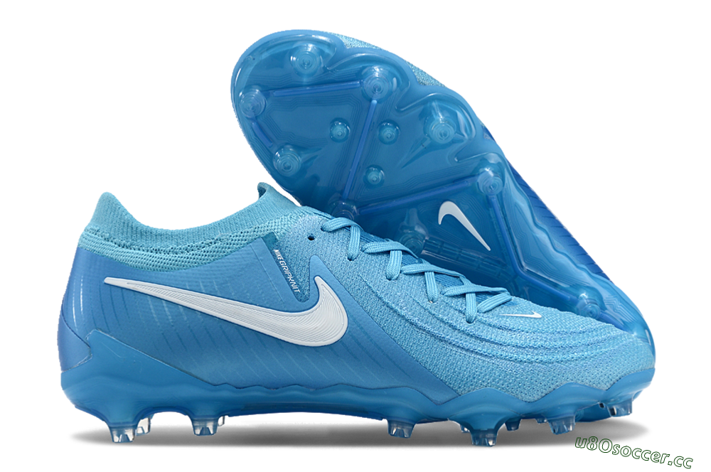 Men's Nike Phantom GX 2 Elite AG Artificial Grass Low-Tops Football Boots - Blue Fury/White 2