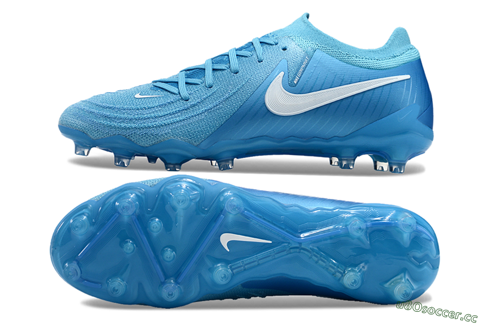 Men's Nike Phantom GX 2 Elite AG Artificial Grass Low-Tops Football Boots - Blue Fury/White 1