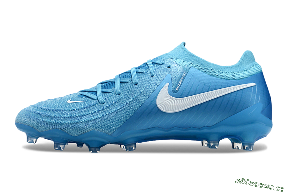 Men's Nike Phantom GX 2 Elite AG Artificial Grass Low-Tops Football Boots - Blue Fury/White 0