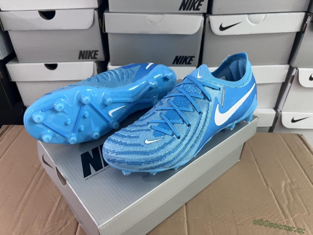 Men's Nike Phantom GX 2 Elite AG Artificial Grass Low-Tops Football Boots - Blue Fury/White