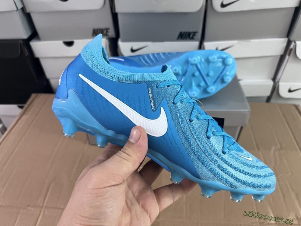 Men's Nike Phantom GX 2 Elite AG Artificial Grass Low-Tops Football Boots - Blue Fury/White