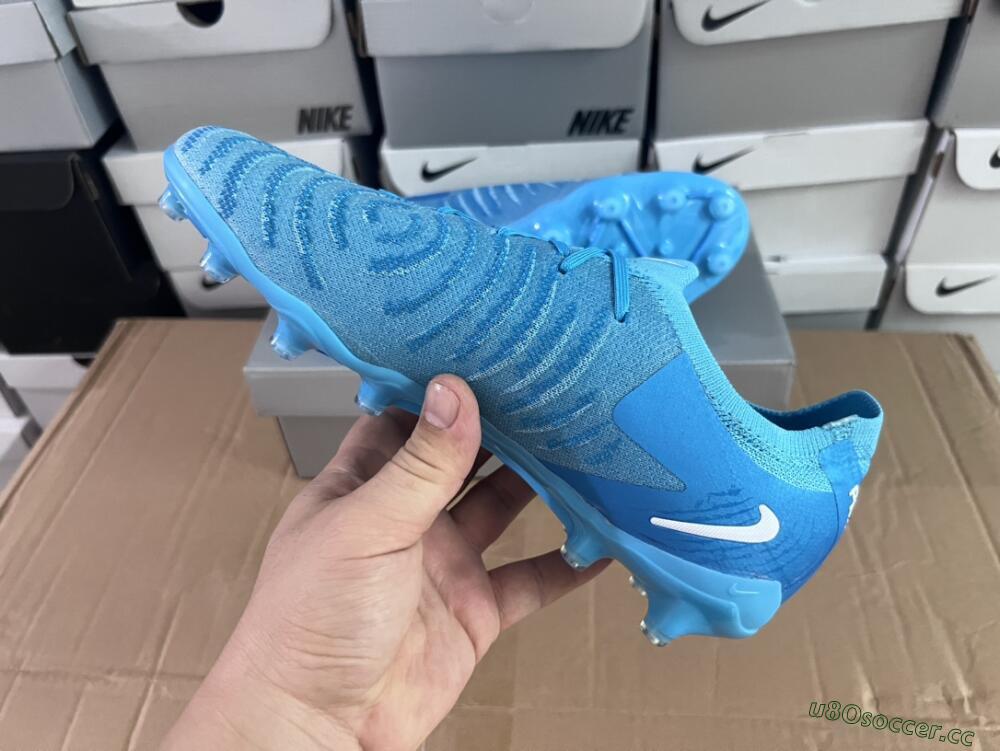 Men's Nike Phantom GX 2 Elite AG Artificial Grass Low-Tops Football Boots - Blue Fury/White