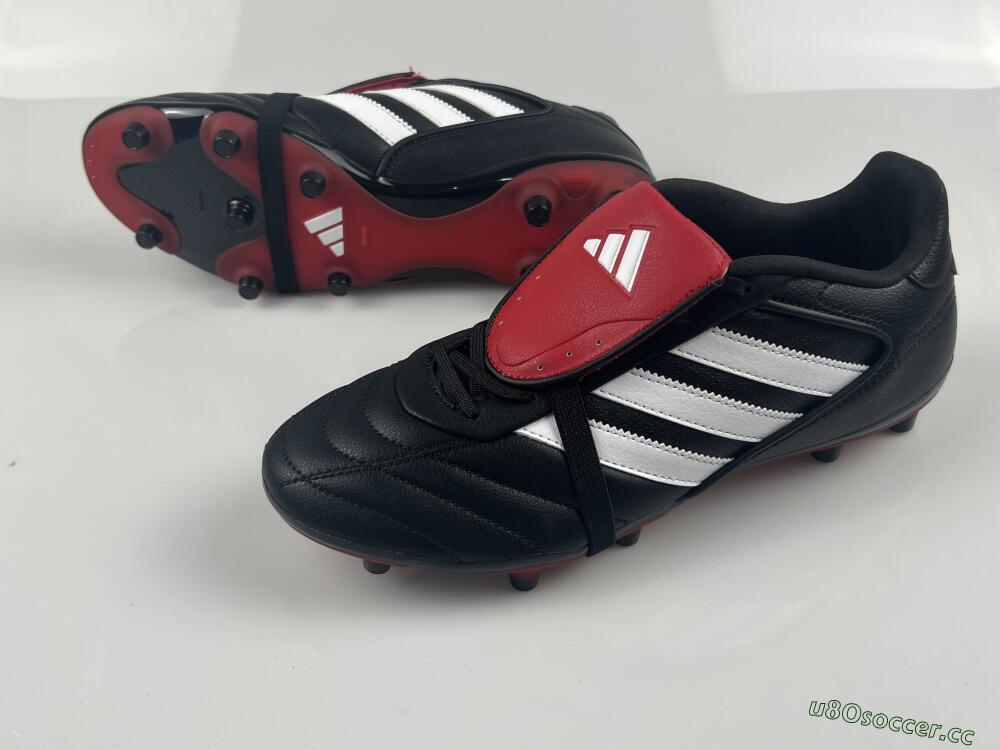 Men's Adidas Copa Gloro 2 FG Firm Ground Low-Tops Football Boots - Black/White/Red