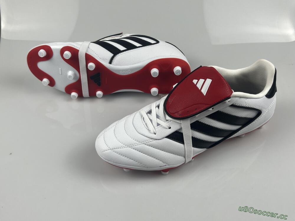 Men's Adidas Copa Gloro 2 FG Firm Ground Low-Tops Football Boots - White/Black/Red