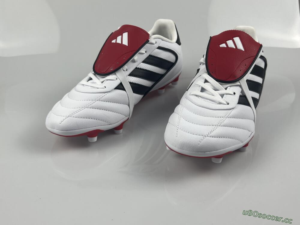 Men's Adidas Copa Gloro 2 FG Firm Ground Low-Tops Football Boots - White/Black/Red