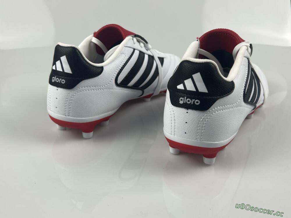 Men's Adidas Copa Gloro 2 FG Firm Ground Low-Tops Football Boots - White/Black/Red