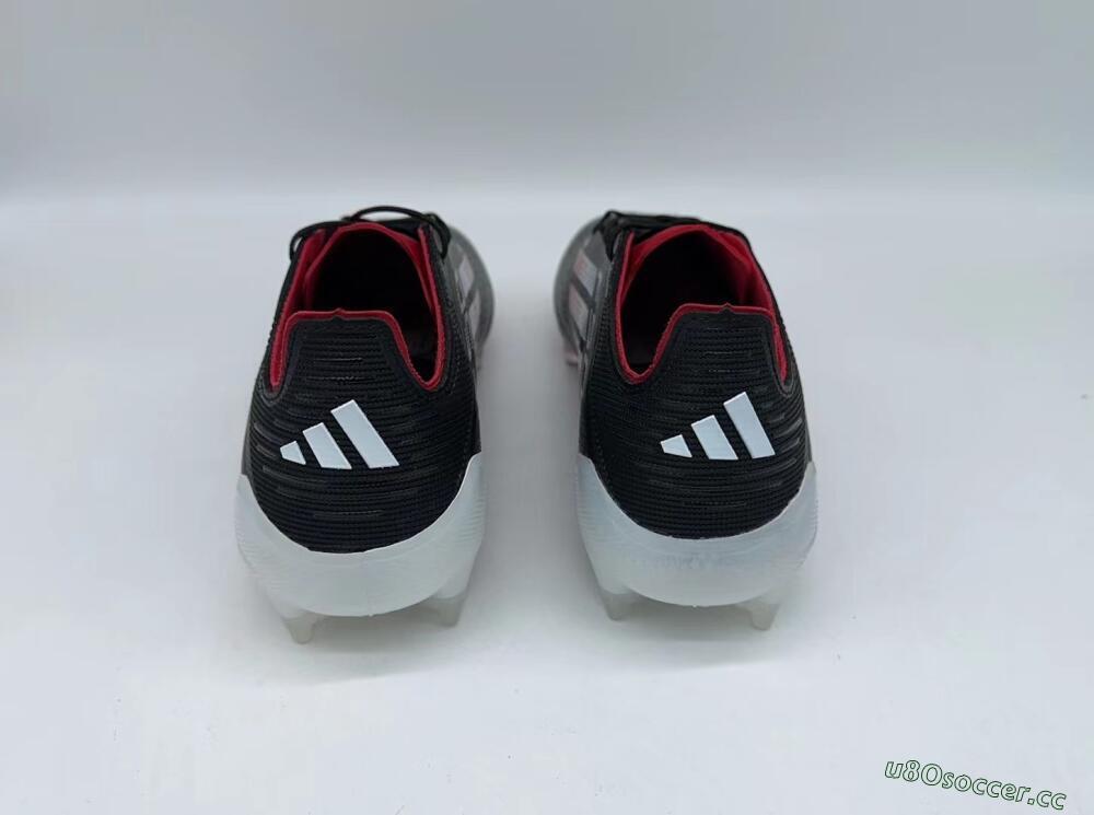 Men's Adidas F50 Elite FG Firm Ground Low-Tops Football Boots - Black/Red/White