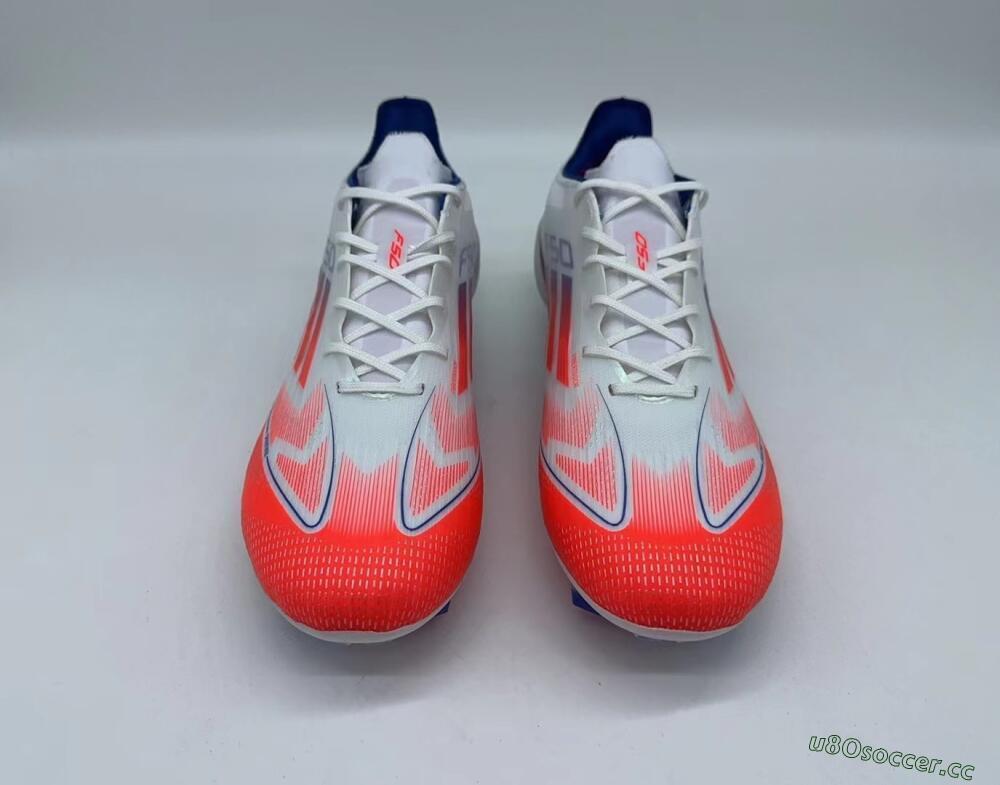 Men's Adidas F50 Elite FG Firm Ground Low-Tops Football Boots - Red/Blue/White