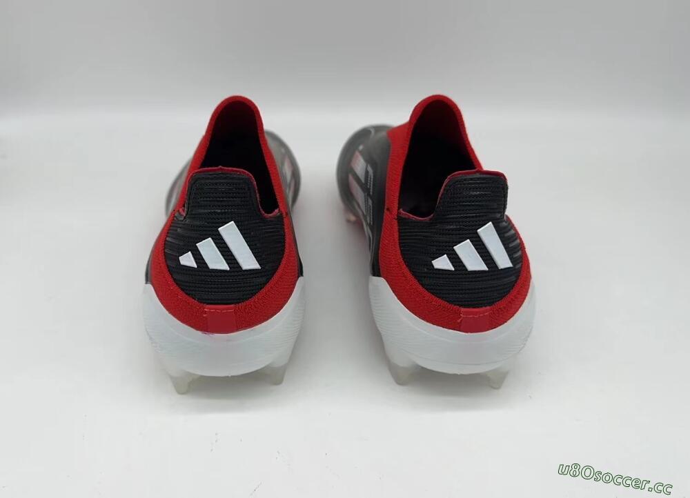 Men's Adidas F50 Elite Laceless FG Firm Ground Low-Tops Football Boots - Black/Red/White