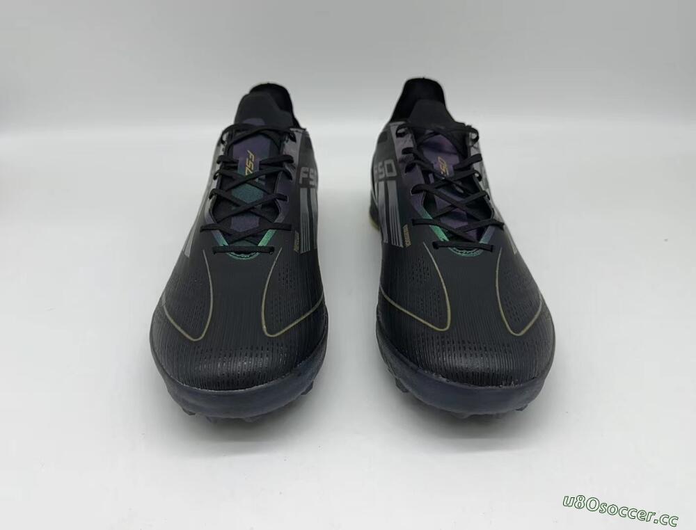 Men's Adidas F50 Elite TF Artificial Turf Low-Tops Football Shoes - Black/Yellow/White