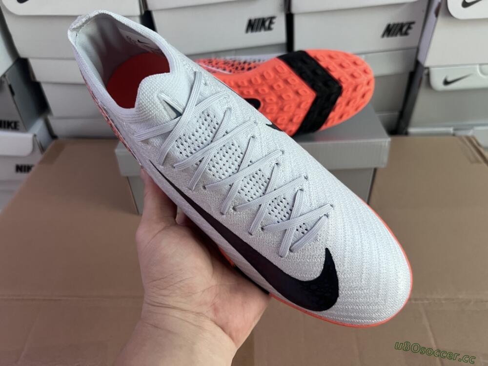 Men's Nike Air Zoom Mercurial Vapor 15 Elite TF Artificial Turf Low-Tops Football Shoes - Grey/Orange/Black