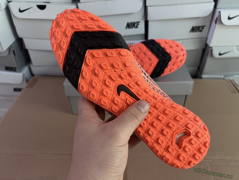 Men's Nike Air Zoom Mercurial Vapor 15 Elite TF Artificial Turf Low-Tops Football Shoes - Grey/Orange/Black