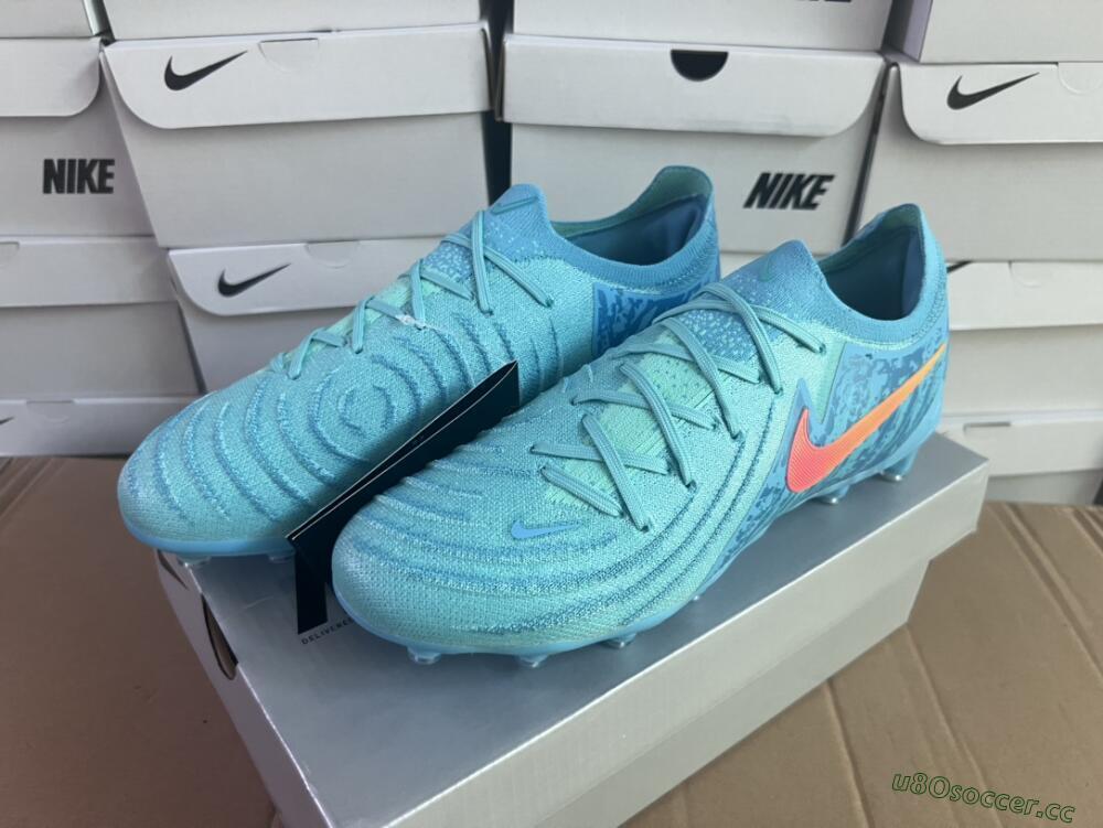 Men's Nike Phantom Luna Elite AG Artificial Grass Low-Tops Football Boots - Jade/Pink/Yellow