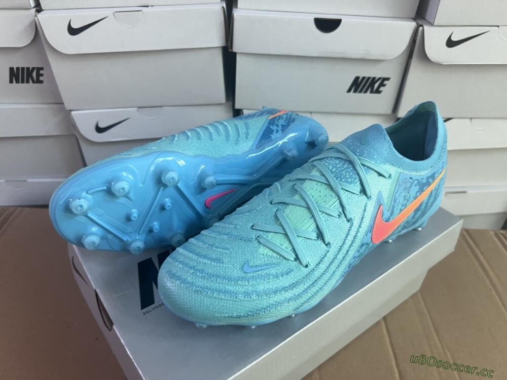 Men's Nike Phantom Luna Elite AG Artificial Grass Low-Tops Football Boots - Jade/Pink/Yellow