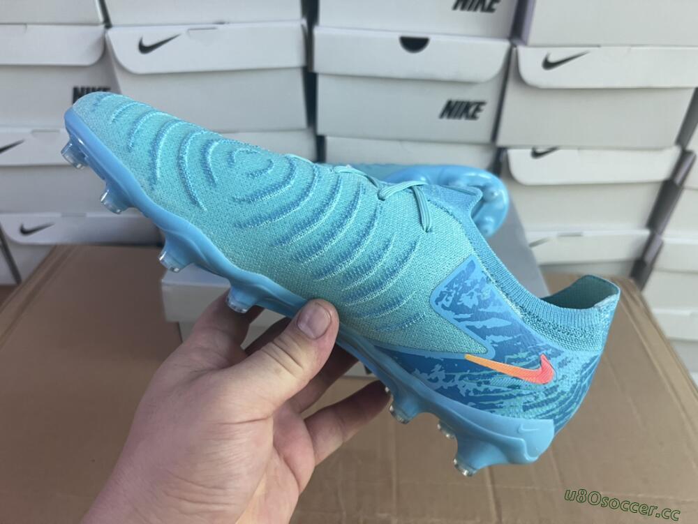 Men's Nike Phantom Luna Elite AG Artificial Grass Low-Tops Football Boots - Jade/Pink/Yellow