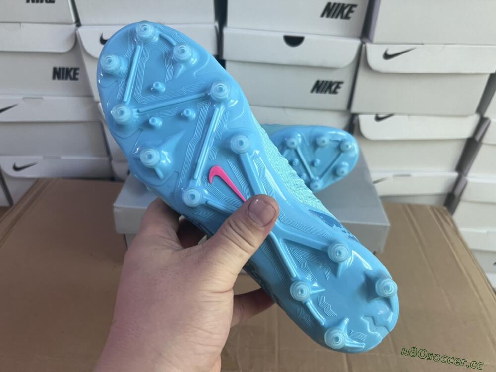 Men's Nike Phantom Luna Elite AG Artificial Grass Low-Tops Football Boots - Jade/Pink/Yellow