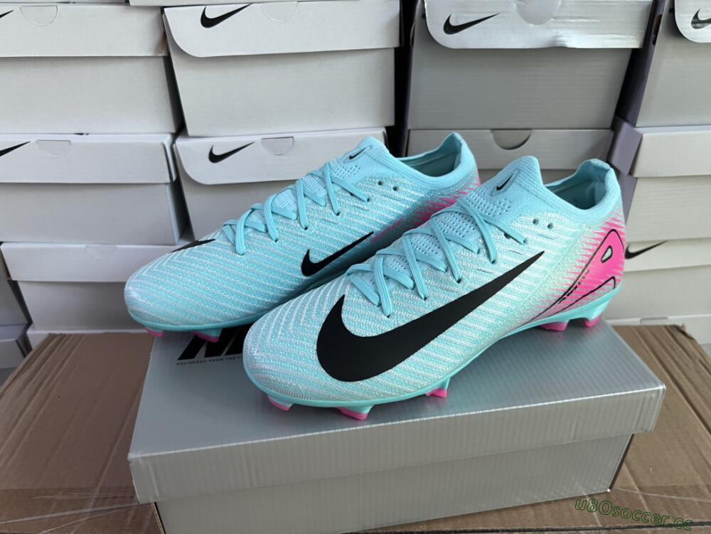 Men's Nike Air Zoom Mercurial Vapor 16 Elite FG Firm Ground Low-Tops Football Boots - Jade/Black/Pink