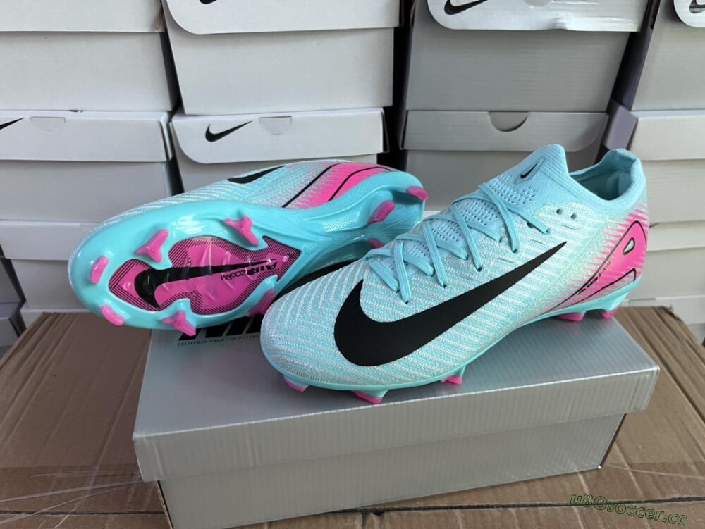 Men's Nike Air Zoom Mercurial Vapor 16 Elite FG Firm Ground Low-Tops Football Boots - Jade/Black/Pink