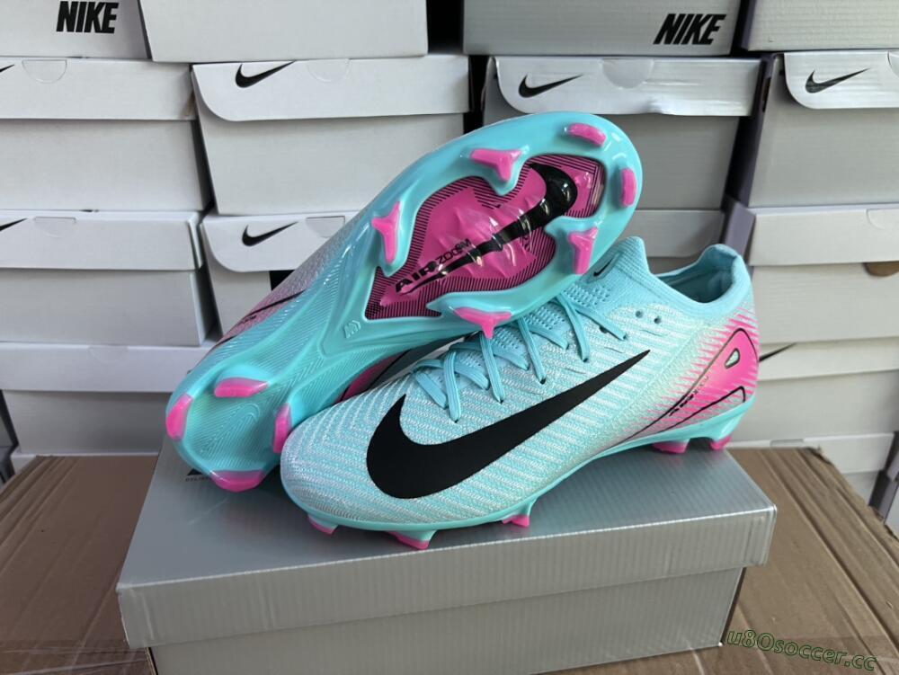 Men's Nike Air Zoom Mercurial Vapor 16 Elite FG Firm Ground Low-Tops Football Boots - Jade/Black/Pink