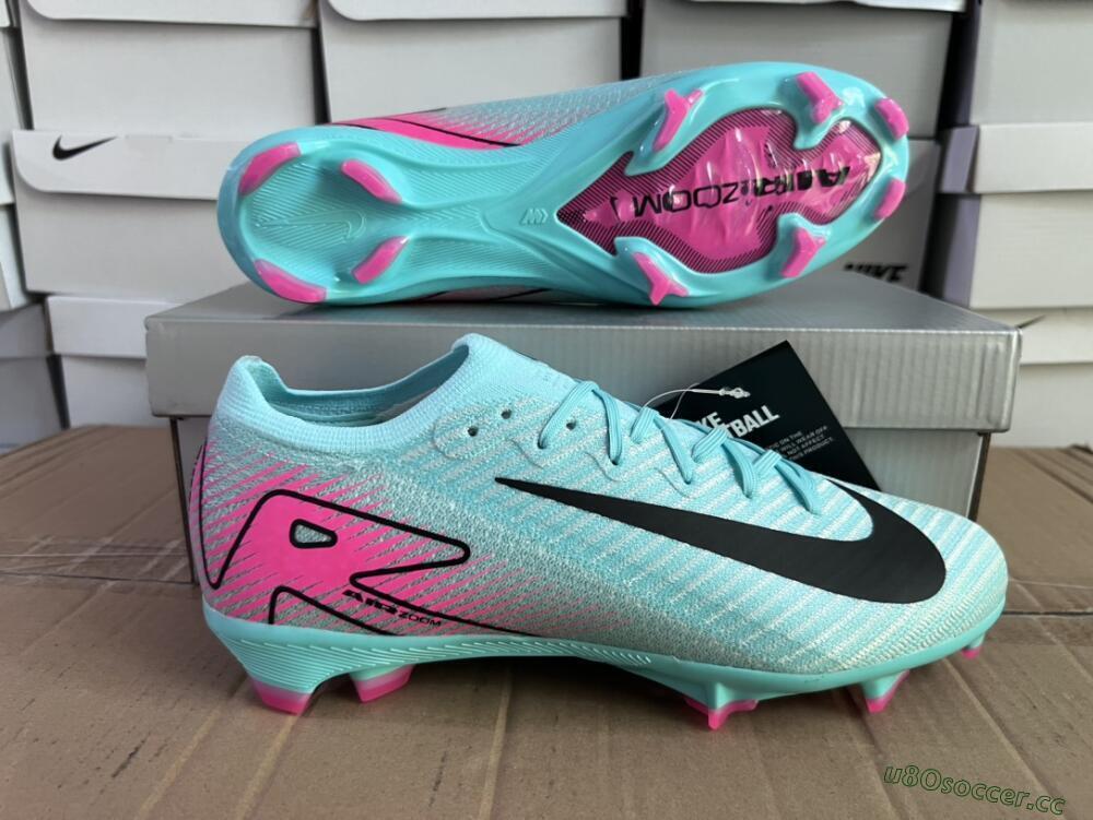 Men's Nike Air Zoom Mercurial Vapor 16 Elite FG Firm Ground Low-Tops Football Boots - Jade/Black/Pink