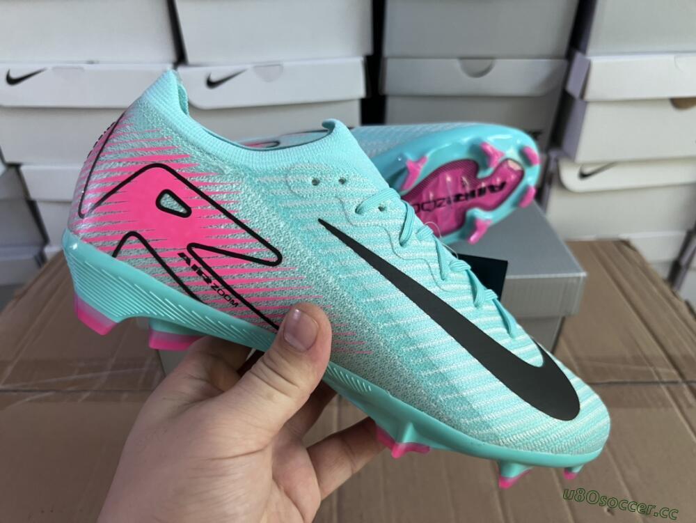 Men's Nike Air Zoom Mercurial Vapor 16 Elite FG Firm Ground Low-Tops Football Boots - Jade/Black/Pink